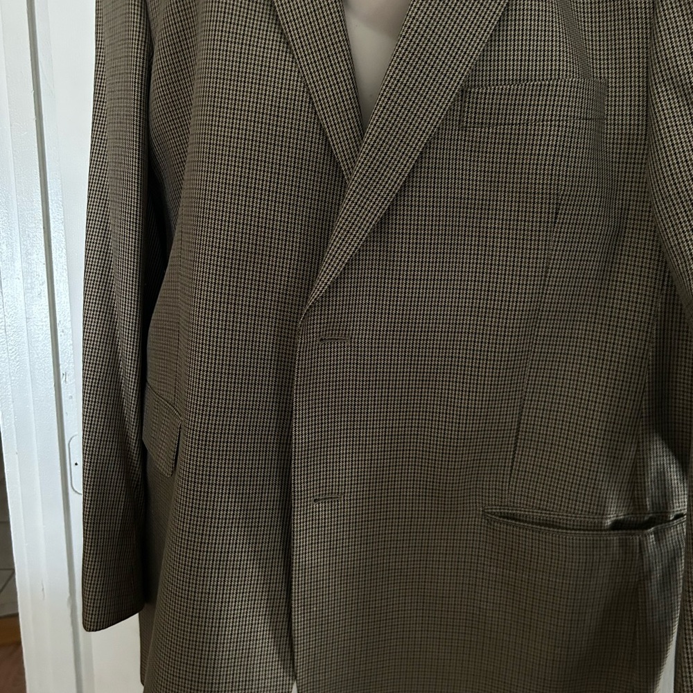 Men's Classic Tan Wool Cashmere Suit Coat Jacket